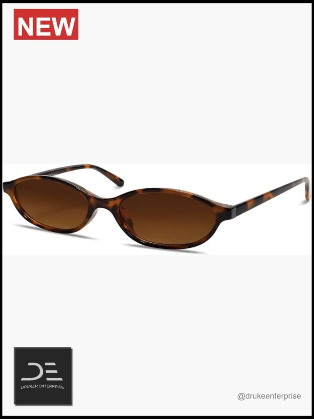 Retro Oval Cat Eye Sunglasses Lightweight Narrow UV Protection